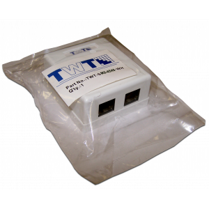 Настенная розетка, 1-2 порта RJ-45 категории 5е, UTP, белая